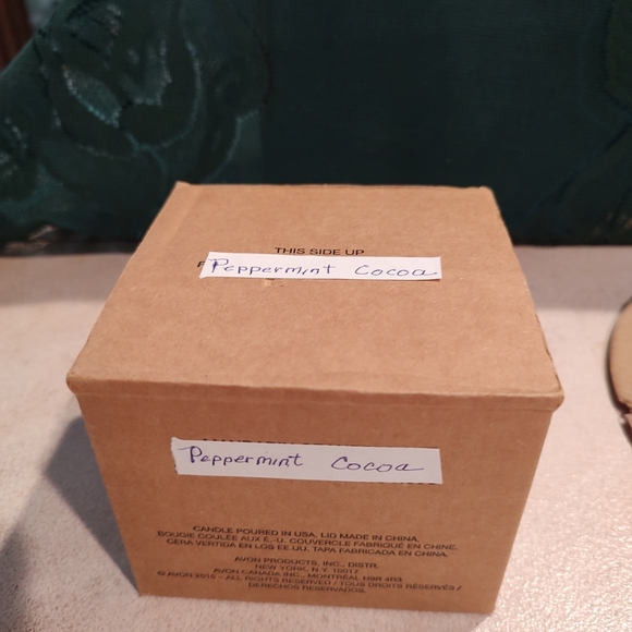 Enjoy the warm and cozy feeling with this Avon Peppermint Cocoa Scented Candle. - Picture 6 of 7